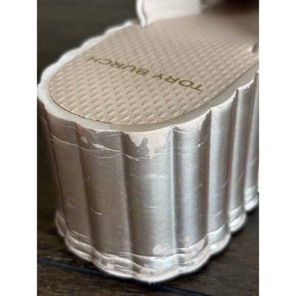Tory Burch Metallic Platform Sandals - Picture 9 of 10